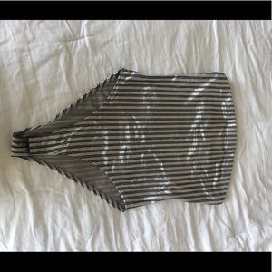 Velvet Striped Strapless Bodysuit